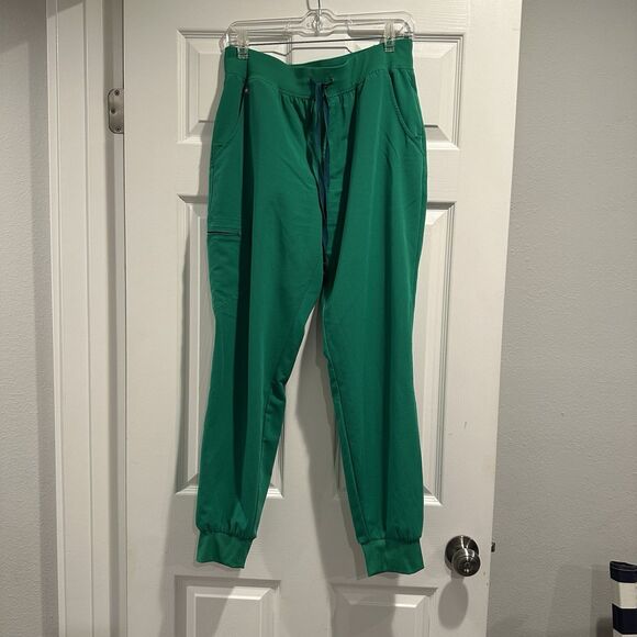 Figs Women’s Zamora Jogger Scrub Pants Hunter Green Medium EUC - Picture 1 of 8